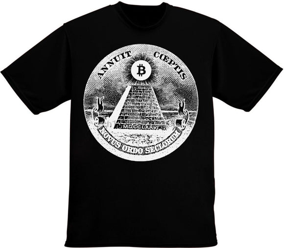 Bitcoin Illuminati Pyramid T-Shirt
