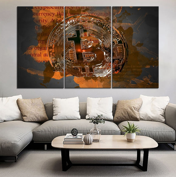 Living Room Bitcoin Painting